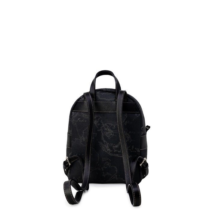Alviero Martini Prima Classe Small Backpack – Geo Print, Black, Leather Blend - MADnITALY