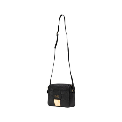 Alviero Martini Prima Classe Black Crossbody Bag with Geo Detail - street market Musa Italica