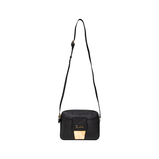 Alviero Martini Prima Classe Black Crossbody Bag with Geo Detail - street market Musa Italica