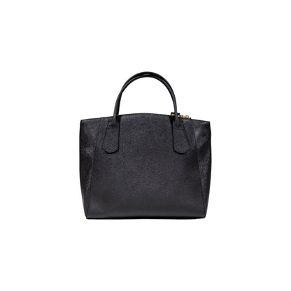 Alviero Martini Prima Classe Black Handbag with Geo Map Detail - street market Musa Italica