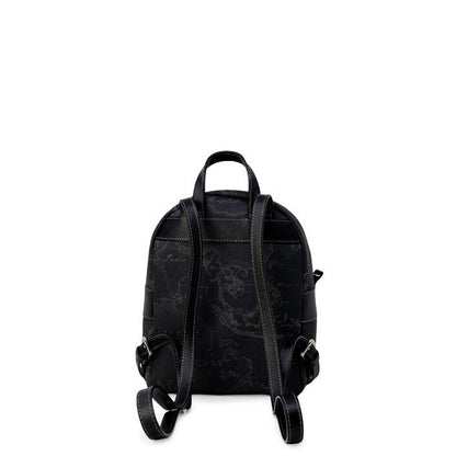 Alviero Martini Prima Classe Small Backpack – Geo Print, Black, Leather Blend - MADnITALY