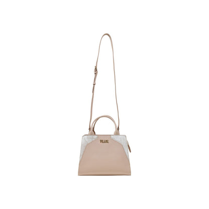 Alviero Martini Prima Classe pink and white map print handbag with shoulder strap.
