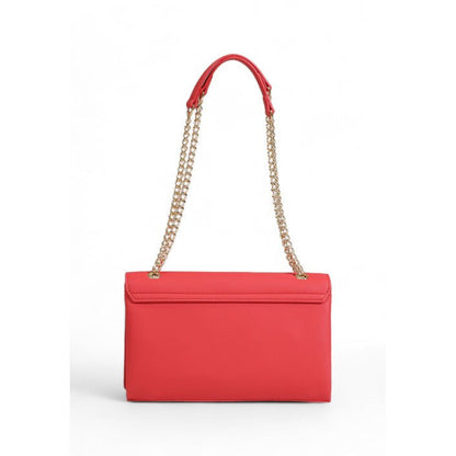 Women's shoulder bag by Love Moschino, available in three color variants: red, black, and beige, made of faux leather, with clip closure.