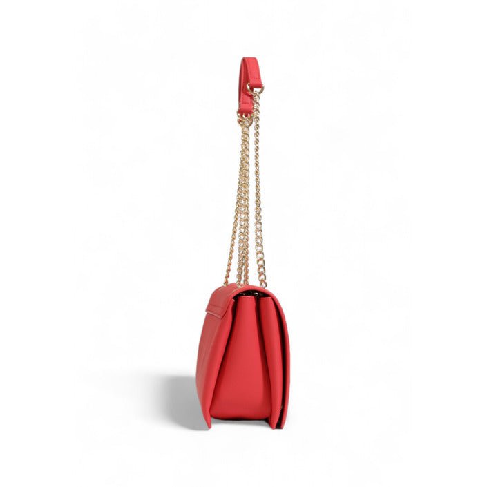 Women's shoulder bag by Love Moschino, available in three color variants: red, black, and beige, made of faux leather, with clip closure.