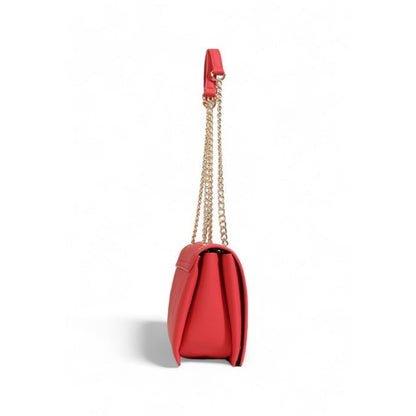 Women's shoulder bag by Love Moschino, available in three color variants: red, black, and beige, made of faux leather, with clip closure.